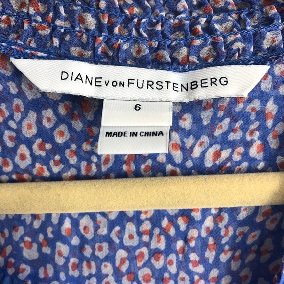 DVF Blue Silk dress - Picture 4 of 6